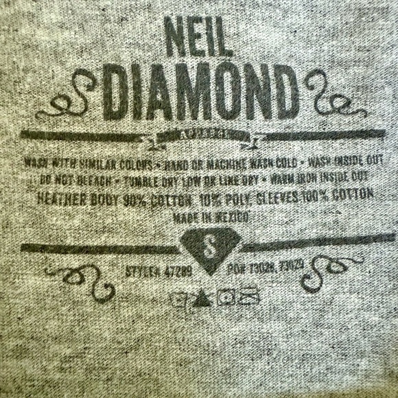 Neil Diamond Hot August Night Vintage Style Raglan Band Tee – Small - Picture 3 of 9